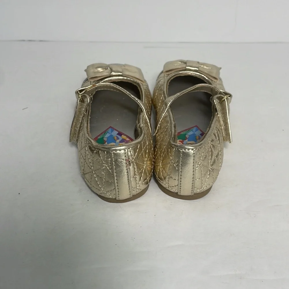 Disney Princess Toddler Gold Mary Jane Shoes Metallic Gold/Silver 5.5